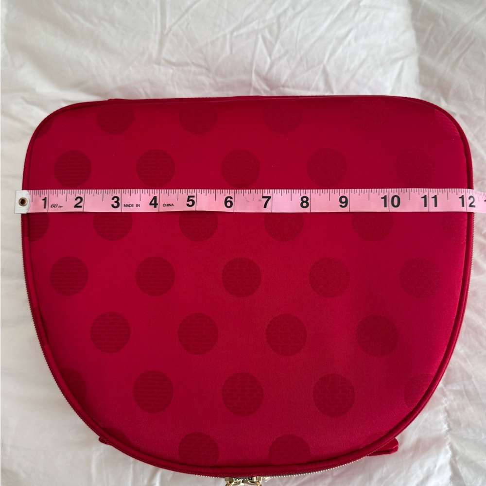 Estée Lauder Lipstick and GLoss -  red double zip travel bag